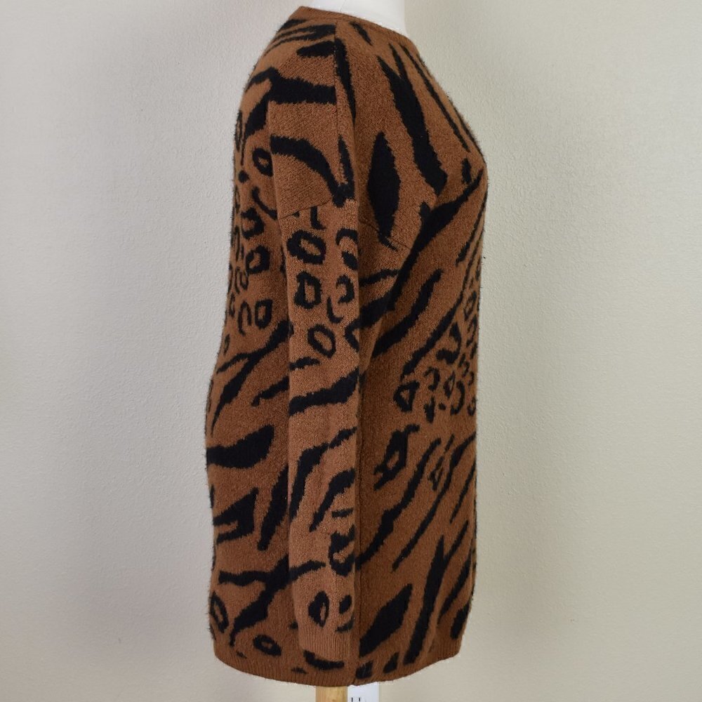 Line & Dot RILKE Animal Print Sweater Tunic Dress 2X - Picture 6 of 7